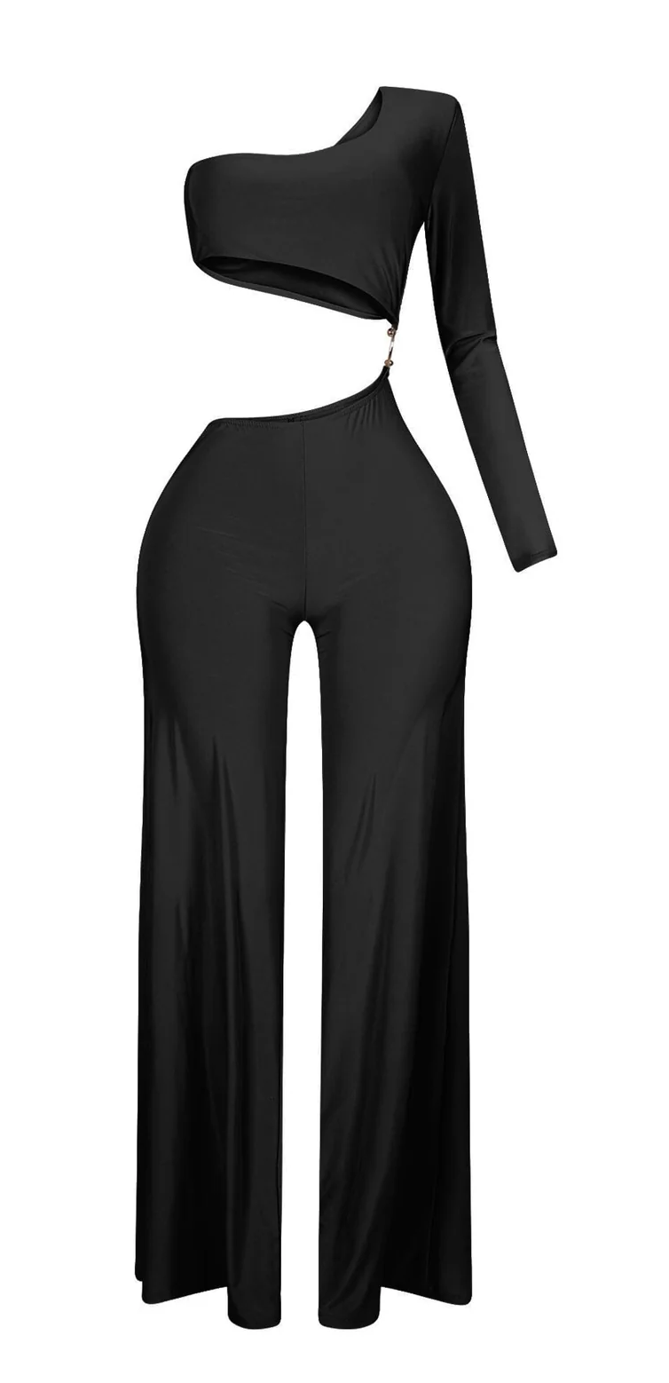 Maeve Padded One Shoulder Jumpsuit