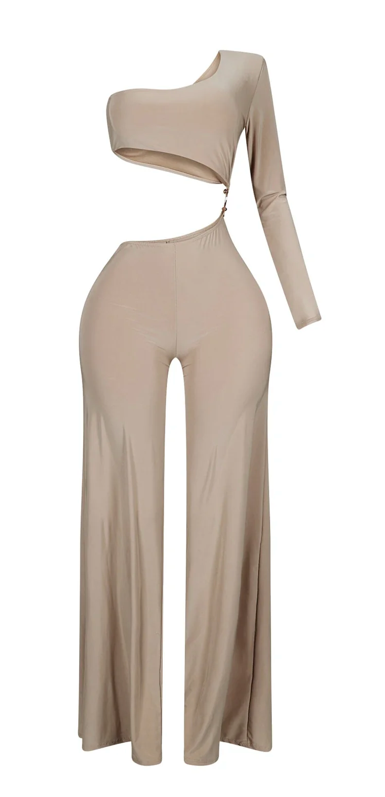 Maeve Padded One Shoulder Jumpsuit