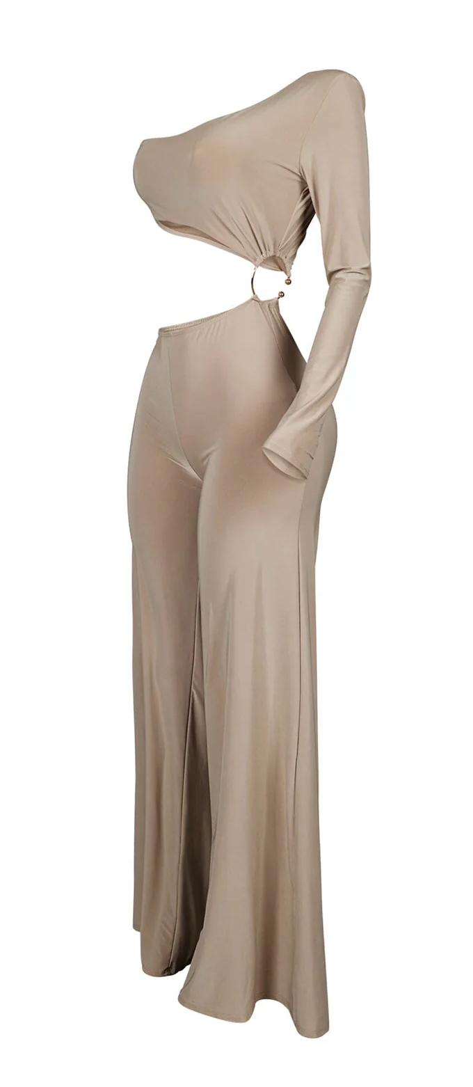 Maeve Padded One Shoulder Jumpsuit