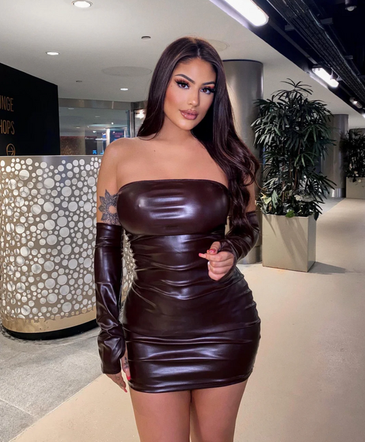 Jennifer Y2K Leather Dress