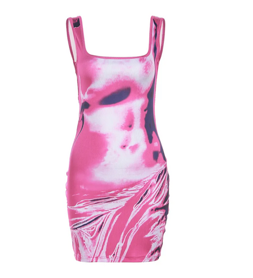 Jennifer Solid Shiny Silky Body-shaping Mini DressJennifer Solid Shiny Silky Body-shaping Mini Dress