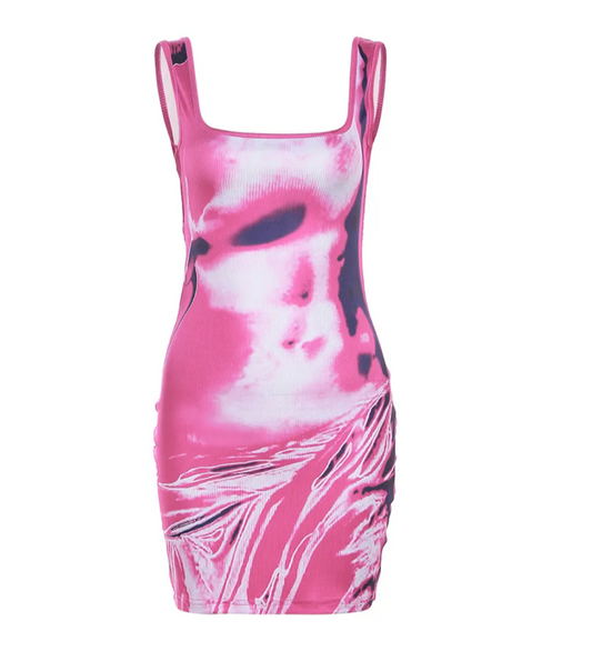 Jennifer Solid Shiny Silky Body-shaping Mini DressJennifer Solid Shiny Silky Body-shaping Mini Dress