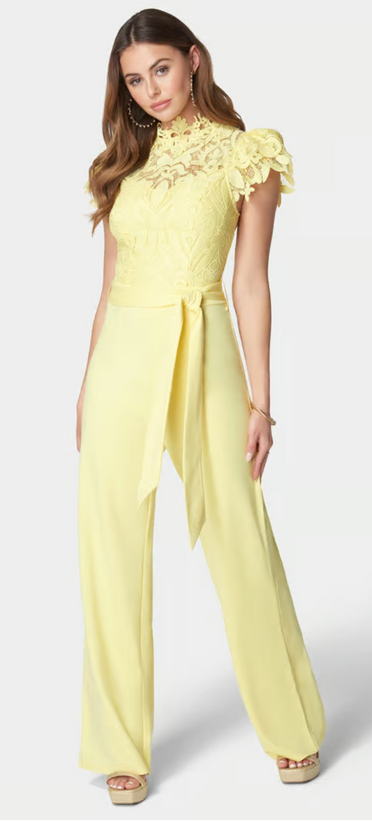 Lace High Neck Jumpsuit