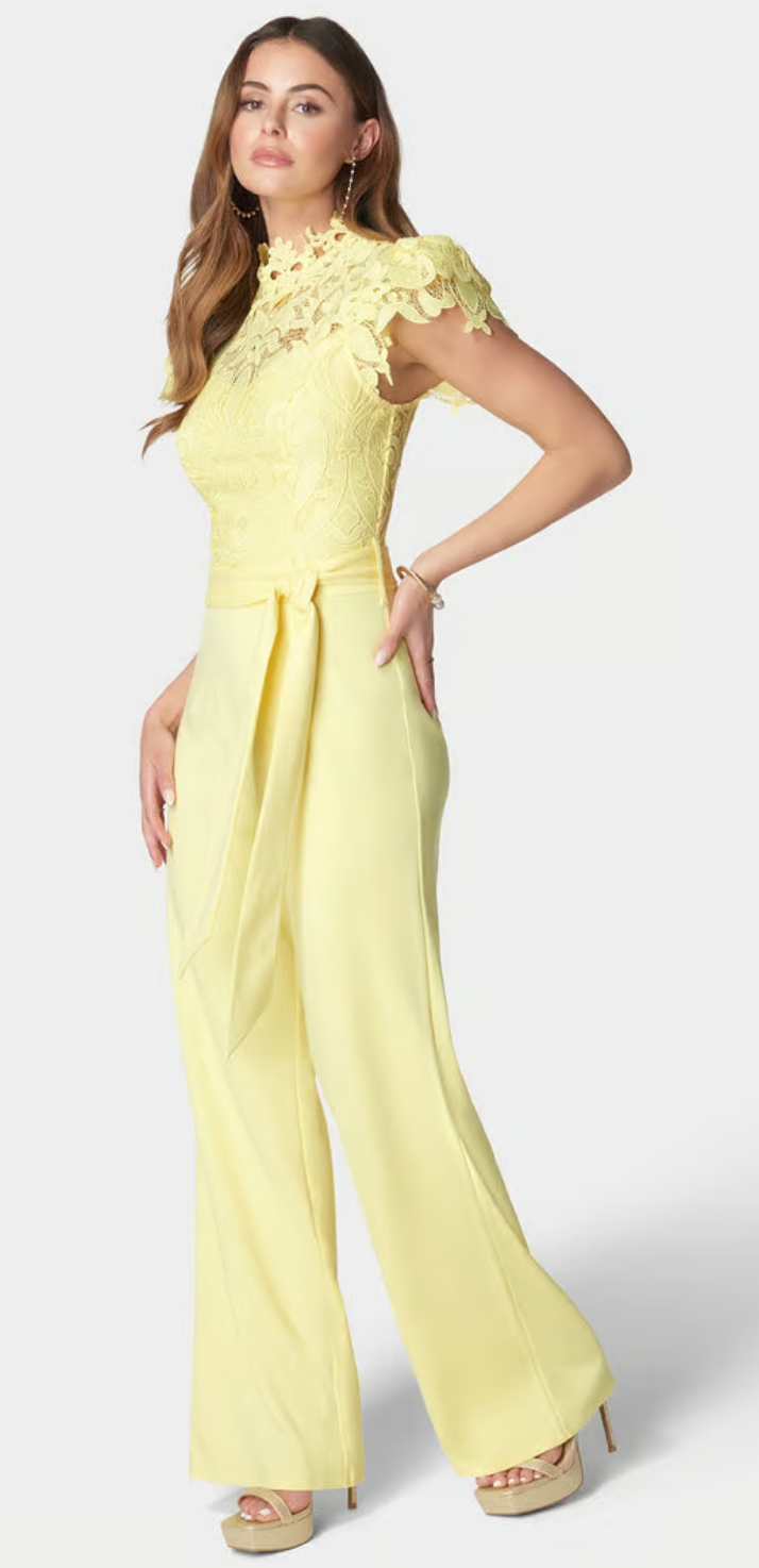 Lace High Neck Jumpsuit