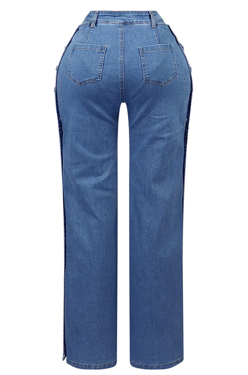 No Celestial Flare Snap Button Jeans