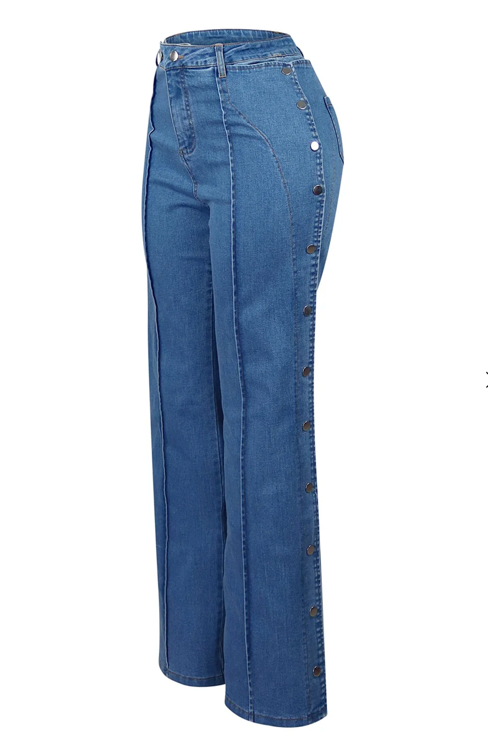 No Celestial Flare Snap Button Jeans