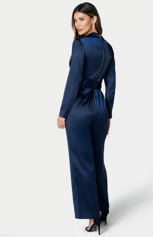 Satin Blazer Jumpsuit