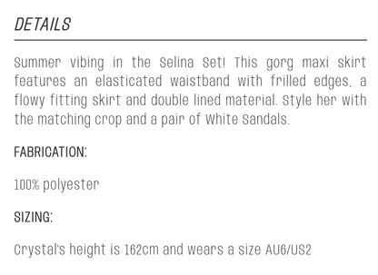 Selina Maxi Skirt - Royal Blue