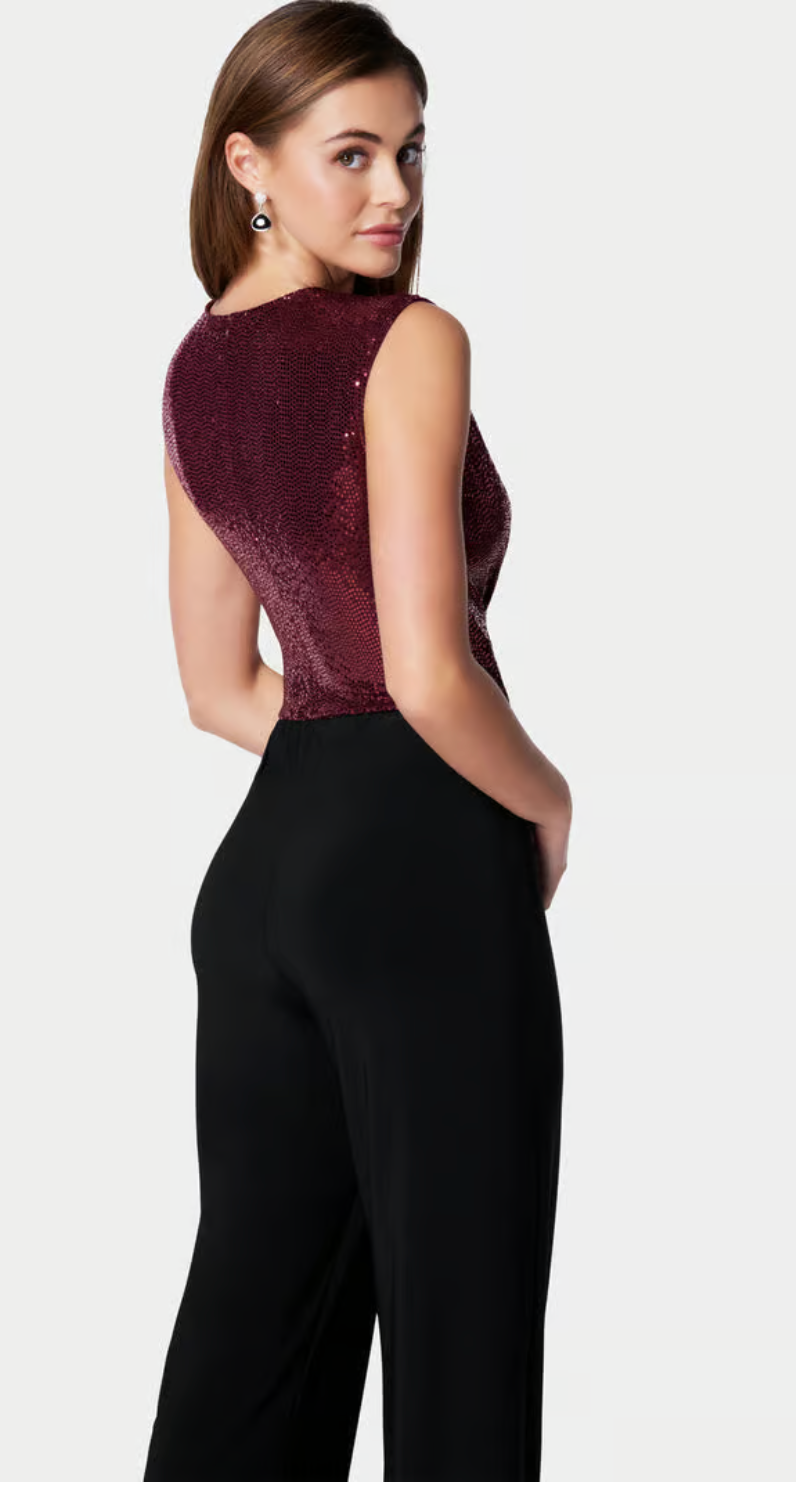 Disco Dot Wrap Tie Jumpsuit