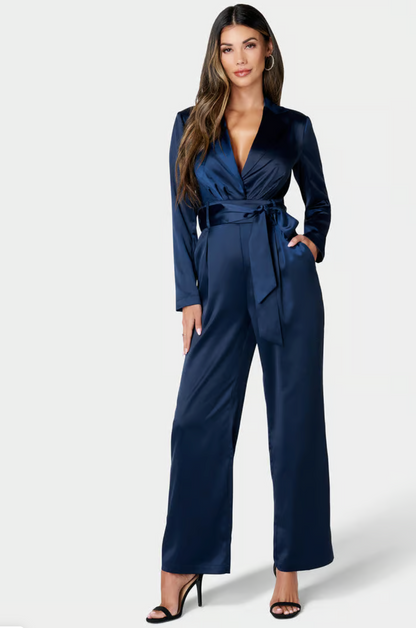 Satin Blazer Jumpsuit