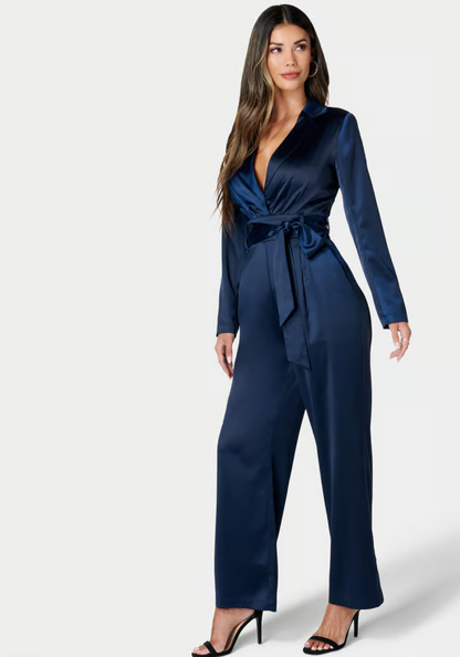 Satin Blazer Jumpsuit