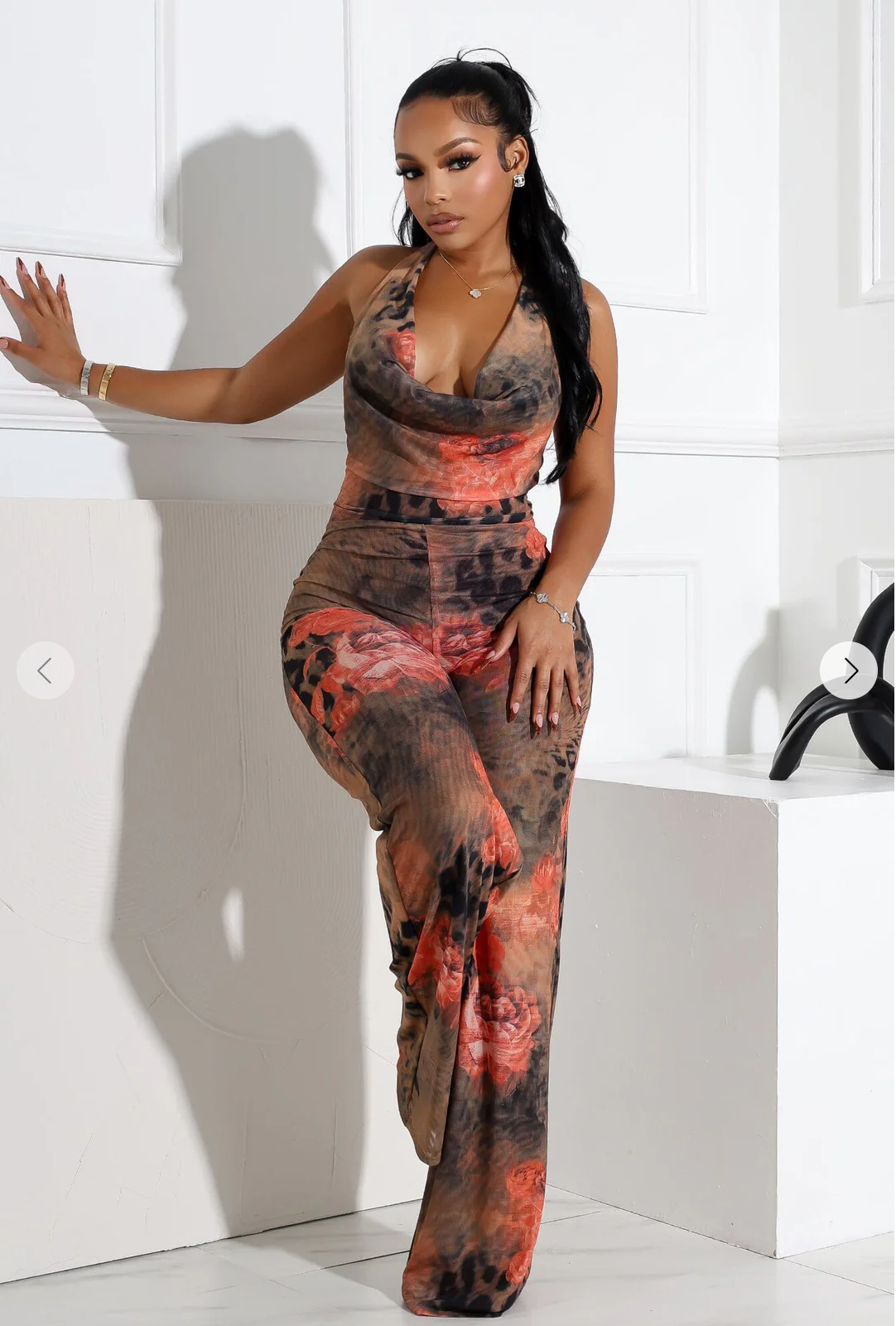 Zoom Risa Cowl Jumpsuit