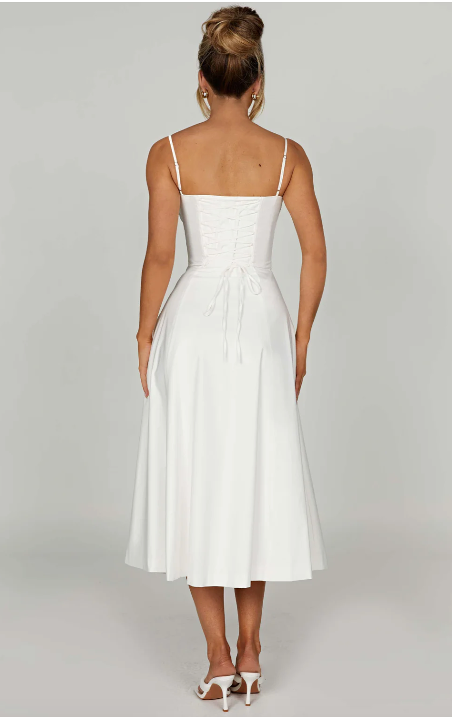 Ruched bust split thigh cami dress